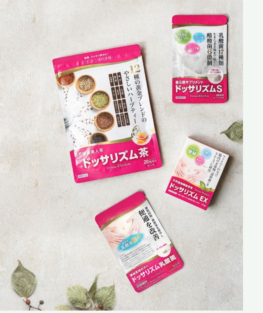 ドッサリズム茶、ドッサリズムS、ドッサリズムEX、ドッサリズム乳酸菌の商品写真